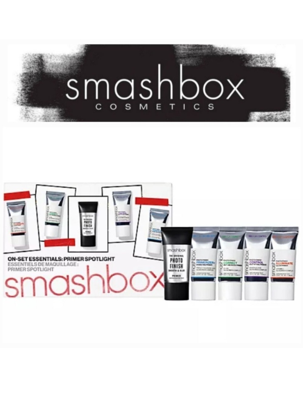 Smashbox On-Set Essential Photo Finish Primer Spotlight 5pc Travel Size Gift Set